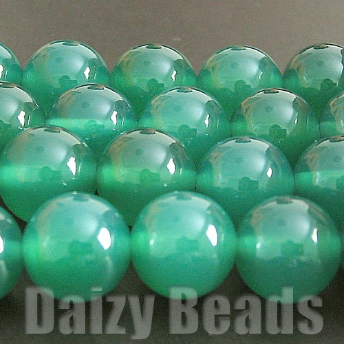 セール：【21%OFF!】【天然石ビーズ】【グリーンオニキス(天然/染め)】　丸玉　８mm　１連（約４０ｃｍ