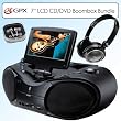 GPX BT780B CD DVD Boombox With 7 Inch LCD TV Bundle