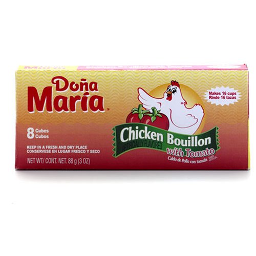 Dona Maria Chicken Tomato Bouillon Cubes, 8-Count, 3-Ounce Boxes (Pack of 48) by Dona Maria