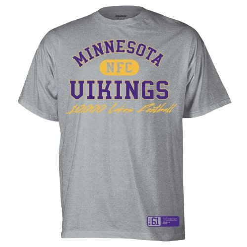 NFL Men's Minnesota Vikings Classic Slogan Tee (Grey, Large)