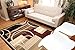 Generations Contemporary Reds Burgundy Modern Square & Circles Area Rug