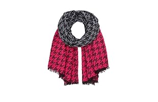 Marc by Marc Jacobs Bufanda Terence Houndstooth (Negro / Gris / Fucsia)