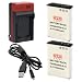 EZOPower EN-EL12 Charger + 2X Batteries + USB Data Cable for Nikon CoolPix S8100 S9100 S6100 P300 AW100 S8200 S6200 S1200pj
