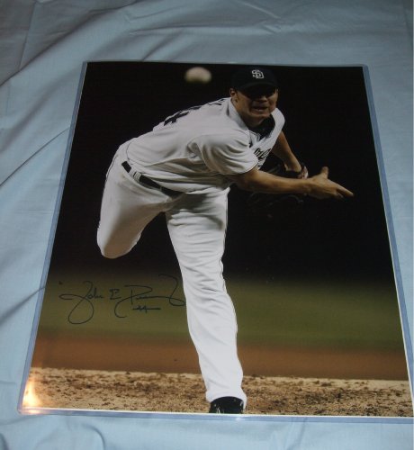 Jake Peavy Autographed San Diego Padres 16x20 Photo W/PROOF, Picture of Jake Signing For Us. Chicago White Sox
