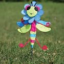 Caterpillar Pinwheel (11" X 36") Unique Springtime Garden, Flowerbox Decoration. Indoor/ Outdoor Use. Bright Spring Colors.