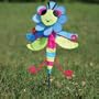 Caterpillar Pinwheel (11" X 36") Unique Springtime Garden, Flowerbox Decoration. Indoor/ Outdoor Use. Bright Spring Colors.