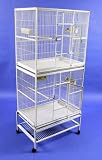 Double Stack Flight Bird Cage 32 X 21 X 73 Powder Coated