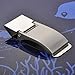 HOUSWEETY Stainless Steel V Shape Slim Money Clip Credit Card ID Cash Holder