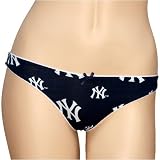 New York Yankees Ladies Navy Blue Tandem Thong