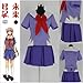HOLRAN Women Costume Purple Cosplay Uniform Dress Short Sleeve Pleated Costume(Small)