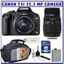 Canon Rebel T1i 15.1 MP Digital SLR w/ Canon 18-55mm IS Lens & Sigma 70-300mm f/4-5.6 DG Lens + 8GB + Advanced Shooter Package K# 3