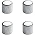 YMC Chrome-Dome-Knob-4pc 4 Pieces Chrome Brass Dome Knob for Etc Guitar or Bass