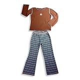 Mis Tee V-Us - Girls Long Sleeve Velour Pant Set, Brown, Blue, Peach