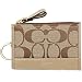 Coach Signature Mini Skinny Coin Case Bag with Key Chain 41613 Camel Patent Trim