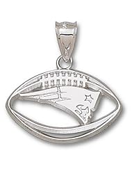 Nfl New England Patriots Pierced Logo Football Pendant
