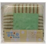 Step By Step Geo Circle High Pile Blanket, Green