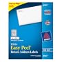 Avery Easy Peel Return Address Labels for Inkjet Printers, 0.5 x 1.75 Inches, White, Pack of 2000 (08167)