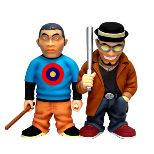 ソフビ鴉魂フィギュアコレクション中京連合「ゲジゲジ兄弟」下地幸太郎・福太郎セット