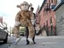 6-FEET-TALL GIANT STUFFED MONKEY APE CHIMP CHIMPANZEE BIG PLUSH FUN - AMERICAN MADE IN THE USA AMERICA - COLOR: MINK
