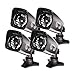 Night Owl Security CAM-4PK-724 Bullet High Resolution 700 TVL Cameras with 75' Night Vision, 4 Pack (Black)