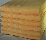 NEW 12 Bath Towels Yellow Color 100% Ring Spun Cotton