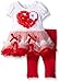 Nannette Baby Girls' Heart Dress and Legging Set