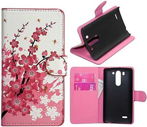 Harryshell(TM) LG G3 Wallet Case, Pu Leather Wallet Cards Holder Flip Case Cover with Buil-in Stand Function for LG G3 with Free Screen Protector and Stylus Pen (A6)