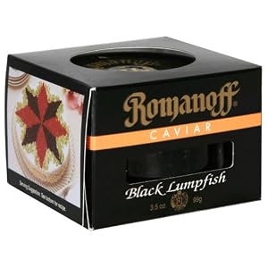 Romanoff, Caviar Lumpfish Black, 3.5-Ounce (6 Pack) by Romanoff