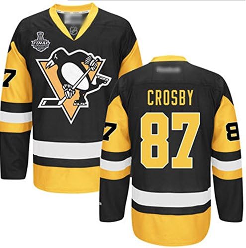 Pittsburgh Penguins 87 Sidney Crosby Customized Black Men`s Jersey SIZE XXXL