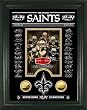 New Orleans Saints Super Bowl XLIV Champs Signature Etched Glass 24KT Gold Coin Photo Mint