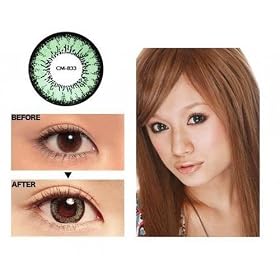 GEO Cosmetic Contact Lens in ANGEL GREEN CM 833
