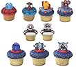 24 Marvel Super Hero Cupcake Rings - Iron Man - Spiderman - Thor and Capt. America +