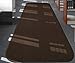 House, Home and More Skid-Resistant Carpet Runner - Chocolate Brown - 8 Feet X 27 Inches