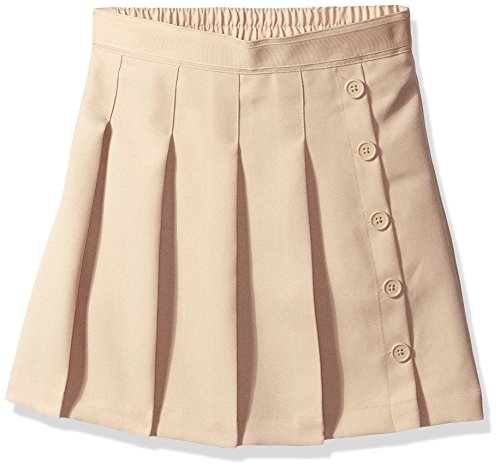 Nautica Big Girls' Uniform Pleated Scooter, Khaki, 10