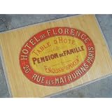 Area Rug for Kitchen Rug, Kitchen Sink Mat, Doormat, and Outdoor Use, 2 ft x 3 ft Says Hotel Florence by Peacock Park