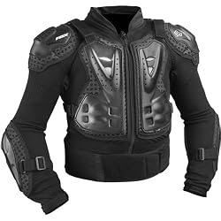 Fox Racing Titan Sport Jacket Youth Boys Roost Deflector MotoX Motorcycle Body Armor - Black