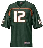 Miami Hurricanes Youth Green #12 Football Jersey By Nike (L=16-18)