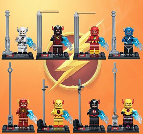 Hot NEW Product 8Pcs The Flash Minifigures Reverse Lantern Building Blocks Toys