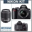 Nikon D40 6.1MP Digital SLR Camera with 18-55mm f/3.5-5.6G ED II AF-S DX and 55-200mm f/4.5-5.6G ED AF-S DX Zoom-Nikkor Lens with 2 Nikon School DVD