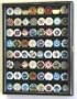 Casino Chips Coins Display Case Cabinet Holder Wall Rack w/ UV Protection -Black
