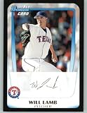 2011 Bowman Draft Prospects Baseball Card # BDPP20 Will Lamb - Texas Rangers (Draft Pick / Prospect / RC - Extended Rookie Card) MLB Trading Card in Screwdown Case!