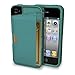 iPhone 4s Wallet Case - Q Card Case for iPhone 4/4s by CM4 - Ultra Slim Protective Carrying Cover (Pacific Green)