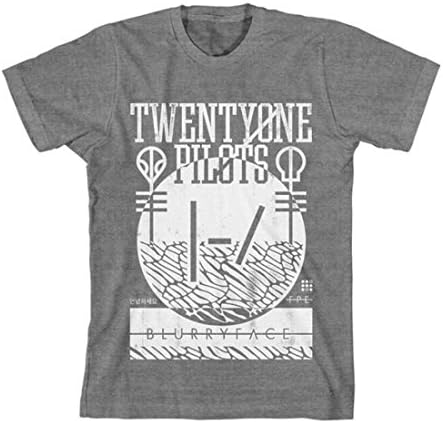Twenty One Pilots Collide Gray Sport Print Casual Slim T-Shirts (Asia Large , Grey)