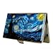 Antique Alive Mother of Pearl Design RFID Blocking Protection Business Card Case, Credit Card Holder, Metal Name Card Case, Engraved Slim Purse Pocket Cash Money Wallet (Starry Night by Gogh)