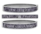 The Twilight Saga: New Moon Merchandise - Engraved Metal Bracelet (I Want You Always)