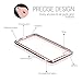 Merope Phone Case Hybrid Crystal Clear with PU Bumper for iPhone 6Plus (Rose Gold)