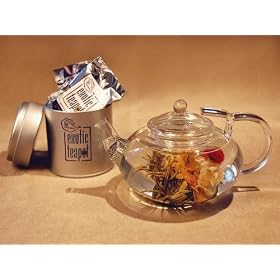 Flowering Tea Discovery Gift Set with Glass Teapot by THE EXOTIC TEAPOT