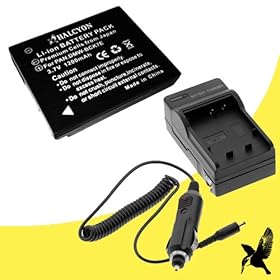 Halcyon 1200 mAH Lithium Ion Replacement Battery and Charger Kit for Panasonic Lumix DMC-SZ1 16.1MP Digital Camera and Panasonic DMW-BCK7