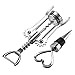 Topbest Professional Silver Butterfly Wing Corkscrew Wine Opener Ergonomic Manual Wine Bottle Opener Wine Stopper Set with Gife Box