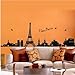Homwish - Large I Love Paris Eiffel Tower Vinyl Home room Decor Removable DIY Art WallPaper Wall Sticker/Decal Mural